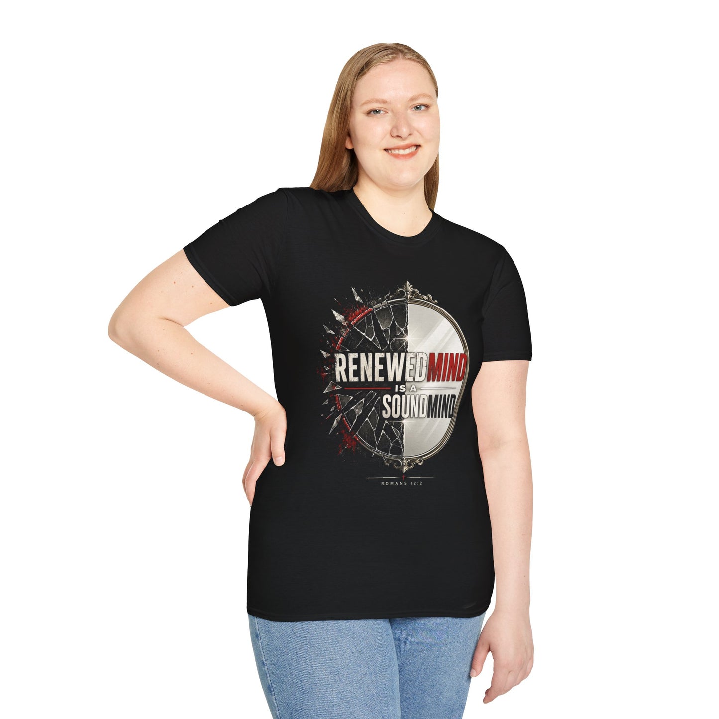Renewed Mind T-Shirt — "Renewed Mind is a Sound Mind" Christian Faith Graphic Tee