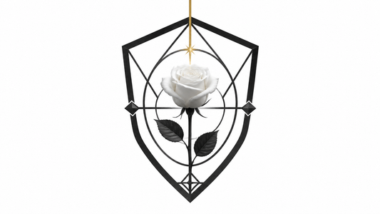 Wordless rose-and-shield image for Consecration and Sexual Purity