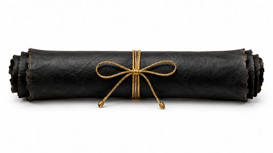 Symbolic scroll representing a personal covenant of grace-governed devotion