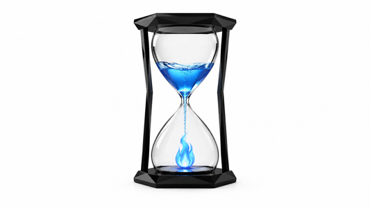 Symbolic hourglass of daily renewal