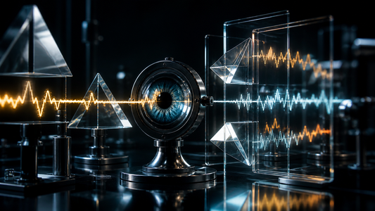 Focused optical lens separating a raw price signal from filtered market reflections