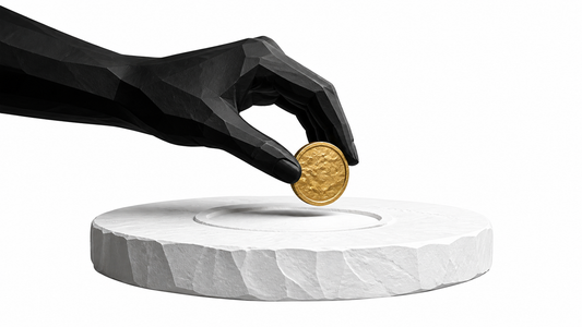 Wordless open-hand-and-coin image