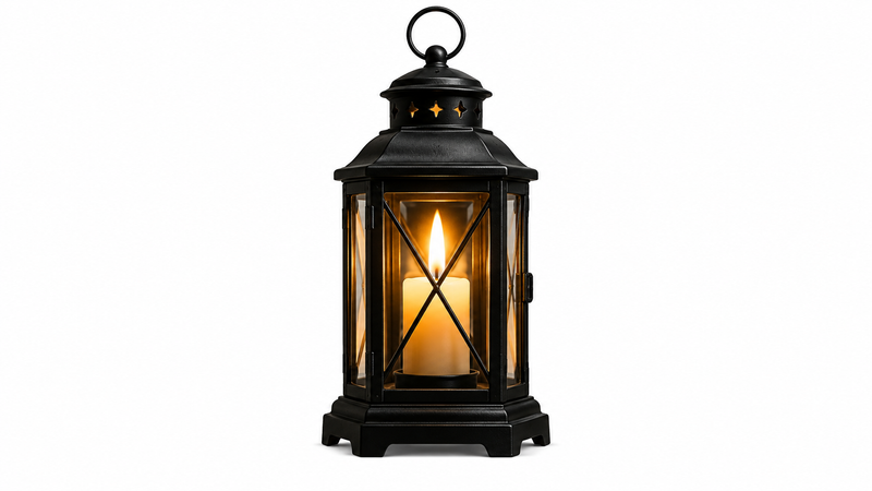 Symbolic lantern representing a watchful consecrated life.