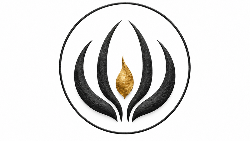 Wordless symbolic three-pillar emblem for the Nazarite vow