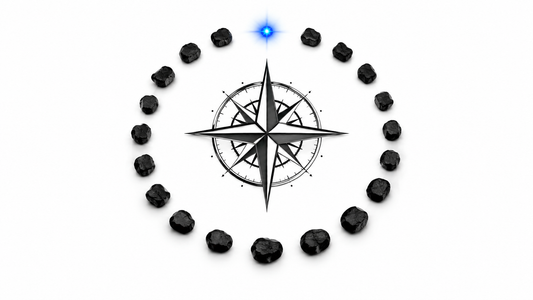Symbolic compass and path of spiritual growth