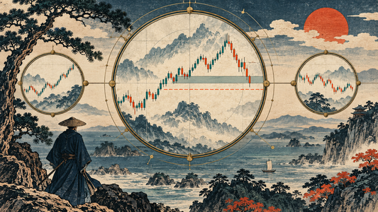 Three nested market-view apertures align into one disciplined decision path.