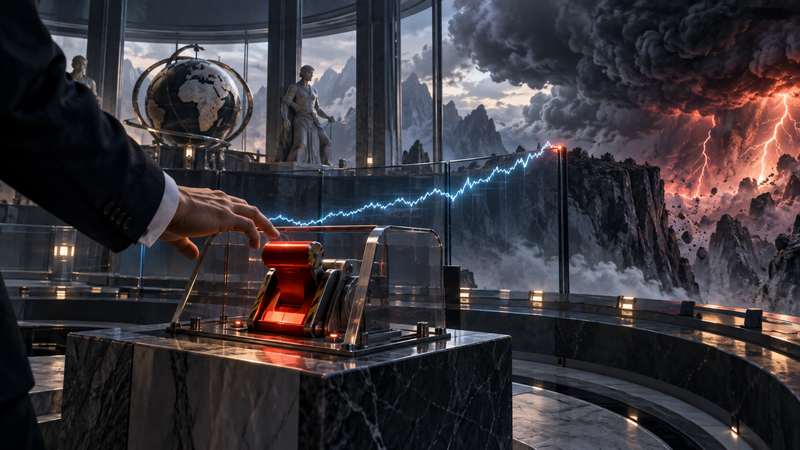 Trader activates a risk circuit breaker before a market storm