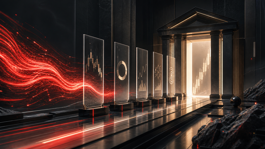 A fast market wave meeting a disciplined sequence of analytical gates before execution