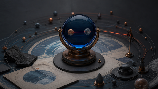 A focused currency pair inside an analytical instrument while competing market paths fade away
