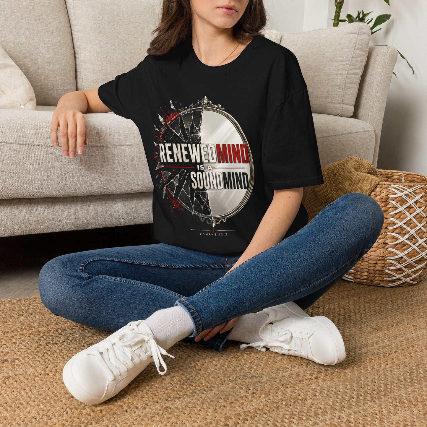 Renewed Mind T-Shirt — "Renewed Mind is a Sound Mind" Christian Faith Graphic Tee