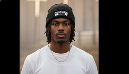 Renewed Mind Embroidered Cuffed Beanie