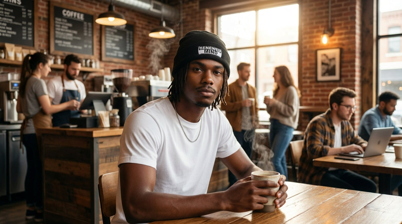 Renewed Mind Embroidered Cuffed Beanie